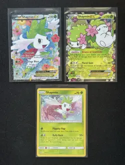 Shaymin Lot: Shaymin-EX XY148 RC21/RC25 & Shaymin 7/73 Holo 3 Cards - Image 1