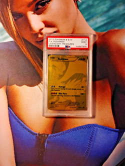 Reshiram 114 PSA 9 Legendary Treasures Gold Vintage Black & White Graded Pokemon - Image 2
