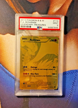 Reshiram 114 PSA 9 Legendary Treasures Gold Vintage Black & White Graded Pokemon - Image 4