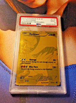 Reshiram 114 PSA 9 Legendary Treasures Gold Vintage Black & White Graded Pokemon - Image 5