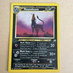 Pokemon TCG Houndoom Neo Revelation Holo Card 8/64 LP/MP - swirl - Image 1