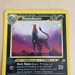 Pokemon TCG Houndoom Neo Revelation Holo Card 8/64 LP/MP - swirl - Image 2