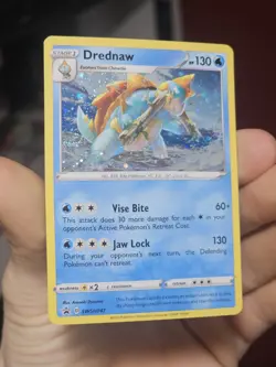 Pokemon TCG Drednaw SWSH047 Black Star Promo Holo W/HD Galaxy Fart Swirl NM - Image 3