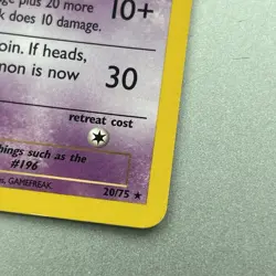 Espeon (20) Neo Discovery #20/75 Non Holo Rare Pokemon Card- MP - Image 4