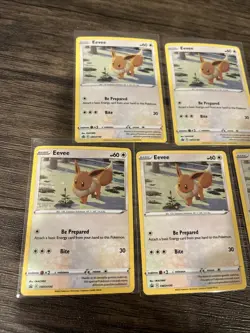 Lot Of 5 Eevee SWSH190 SWSH: Sword & Shield Promo Cards Holo - Image 2