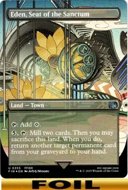 Eden, Seat of the Sanctum ** FOIL BORDERLESS ** Final Fantasy - CUC NM MTG - Image 1