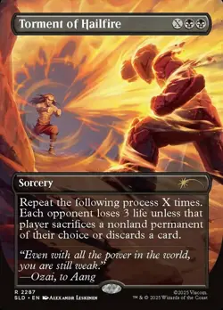 MTG Torment of Hailfire (2287) - Rainbow Foil, Light Play, English Secret Lair D - Image 1