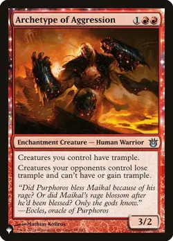 [MTG] Archetype of Aggression (BNG-88) (PLST) LP-HP - Image 1