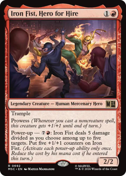 Iron Fist, Hero for Hire - Commander: Marvel Super Heroes (MSC)(Foil) - Image 1