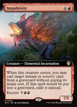 Impulsivity ** Extended Art ** #33 - Commander: Lorwyn Eclipsed - NM MTG - Image 1
