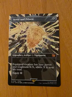 MTG Aettir and Priwen 0350 Borderless Full Art Final Fantasy FF XIV Equipment NM - Image 1
