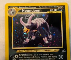 Pokemon Neo Discovery Houndoom 4/75 Holo Rare Unlimited FLAMING SWIRL MOUTH LP+ - Image 1