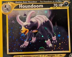 Pokemon Neo Discovery Houndoom 4/75 Holo Rare Unlimited FLAMING SWIRL MOUTH LP+ - Image 2