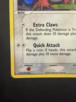 Zangoose 21/106 Reverse Holo Rare EX Emerald 2005 NM Stamped Pokemon Card - Image 5
