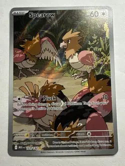 Pokemon TCG Spearow 151/132 Mint Full Art Pokemon TCG “Near Mint” - Image 1