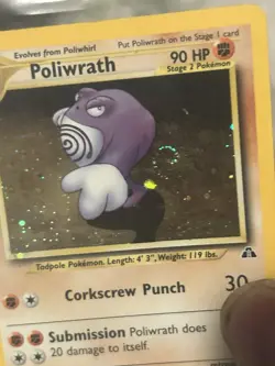 Pokemon TCG Vintage Poliwrath 9/75 Neo Discovery Holo Fart 💨 swirl 🌀🔥🔥‼ - Image 4
