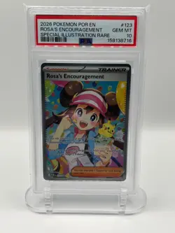 2026 POKEMON POR EN-PERFECT ORDER #123 ROSA'S ENCOURAGEMENT PSA 10 - Image 1