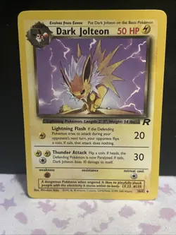 Pokemon TCG Dark Jolteon Team Rocket 38 Regular Unlimited Uncommon NM - Image 1