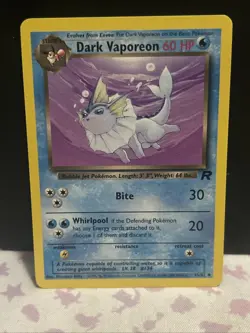 Pokemon TCG Dark Vaporeon #45/82 Team Rocket Non Holo Vintage 1999-2000 NM - Image 1