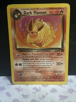 Pokemon TCG Dark Flareon Uncommon Unlimited Team Rocket 35/82 LP - Image 1