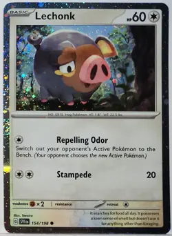 Fart Swirl 🌀 Lechonk 154/198 Cosmos Holo HeavilY Bleed Error Rare Pokemon TCG ✨ - Image 4