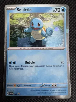 Pokemon SV Promo - 48 SQUIRTLE, Cosmos Holo TCG Pokemon Black Star - Image 1