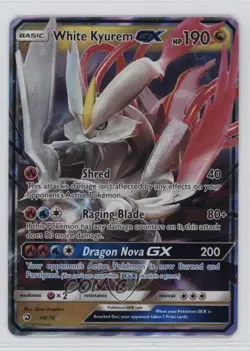 White Kyurem GX Pokemon Sun & Moon Dragon Majesty #48 - Image 1