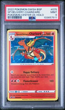 2022 Special Delivery Charizard SWSH075 English Pokemon Center Promo PSA 9 - Image 1