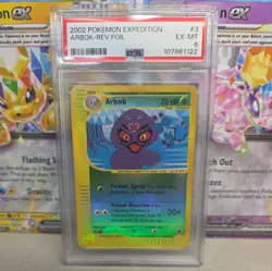 Pokemon TCG Arbok 003/165 Expedition Base Set Reverse Holo EN PSA 6 - Image 1