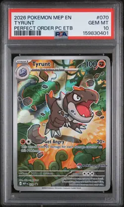 Tyrunt #070 Pokemon Center Stamped ETB Perfect Order - Holo PSA 10 - GEM MINT - Image 1