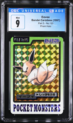 Pokemon Bandai Carddass Eevee Japanese Prism #133 CGC 9 Mint - Image 1