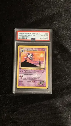 Pokemon 2000 Gym Challenge 1st Edition #55 Sabrina's Haunter PSA 10 - Image 1