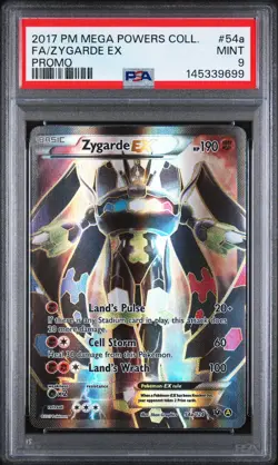 2017 Pokemon Mega Powers Collection Promo Zygarde EX Full Art PSA 9 #54a - Image 1