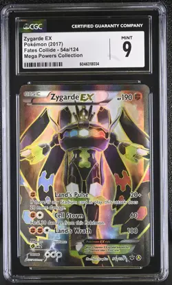 ZYGARDE EX Fates Collide Full Art Mega Powers Collection #54a CGC 9 Pokemon - Image 1