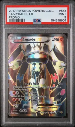PSA 9 Zygarde EX 054A/124 Full Art Promo Pokemon TCG - Image 1