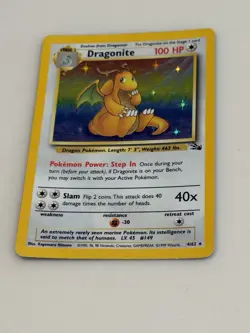 Pokemon TCG Dragonite Holo Rare Unlimited Mod Fossil 4/62 - Image 2