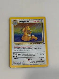 Pokemon TCG Dragonite Holo Rare Unlimited Mod Fossil 4/62 - Image 3