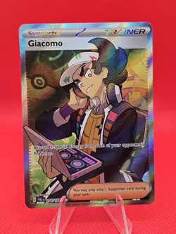 Giacomo 252/193 Paldea Evolved Ultra Rare Trainer Holo Pokemon TCG Card NM - Image 1
