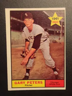 Set Break 1961 Topps Vintage Baseball EX-MT #303 Gary Peters Rookie Card RC - Image 1