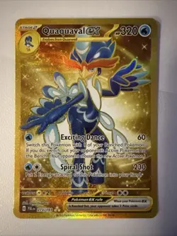 Quaquaval ex 273/193 PAL Paldea Evolved NM Gold Hyper Rare Pokemon Card - Image 1