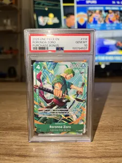 One Piece TCG - RORONOA ZORO, P-114, 2026 C2E2 Event Promo Card, ENGLISH PSA 10 - Image 1