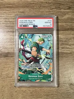 One Piece TCG - RORONOA ZORO, P-114, 2026 C2E2 Event Promo Card, ENGLISH PSA 10 - Image 2