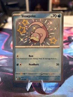 Slowpoke 116/091 Shiny Rare Paldean Fates Pokemon Cards - Image 1