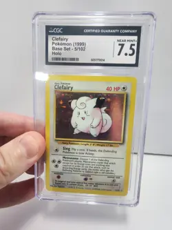 CGC 7.5 Clefairy 1999 Base Set - Unlimited 5/102 Holo Rare Pokemon Card psa - Image 1