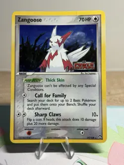 Zangoose 25/108 EX Power Keepers Reverse Holo Rare Stamped Pokemon Card MP HP - Image 1