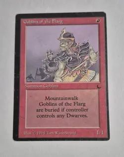 MISPRINT GOBLINS OF THE FLARG 1994 THE DARK MP COMMON MAGIC THE GATHERING ODDITY - Image 1