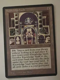 Magic the Gathering MTG Legends Knowledge Vault NM (Beta Bob) - Image 1