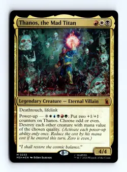Thanos, the Mad Titan (Foil) 0233 (M) MTG Marvel Super Heroes (MSH) - Image 1