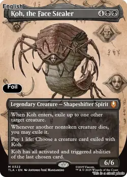 Koh, the Face Stealer (Borderless) EN [TLA - 322] - NM [Foil] TCG MTG - Image 1