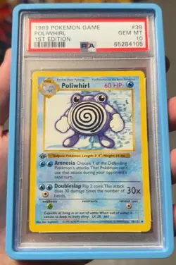 Pokemon Poliwhirl 1st Edition 38/102 PSA 10 - Image 1
